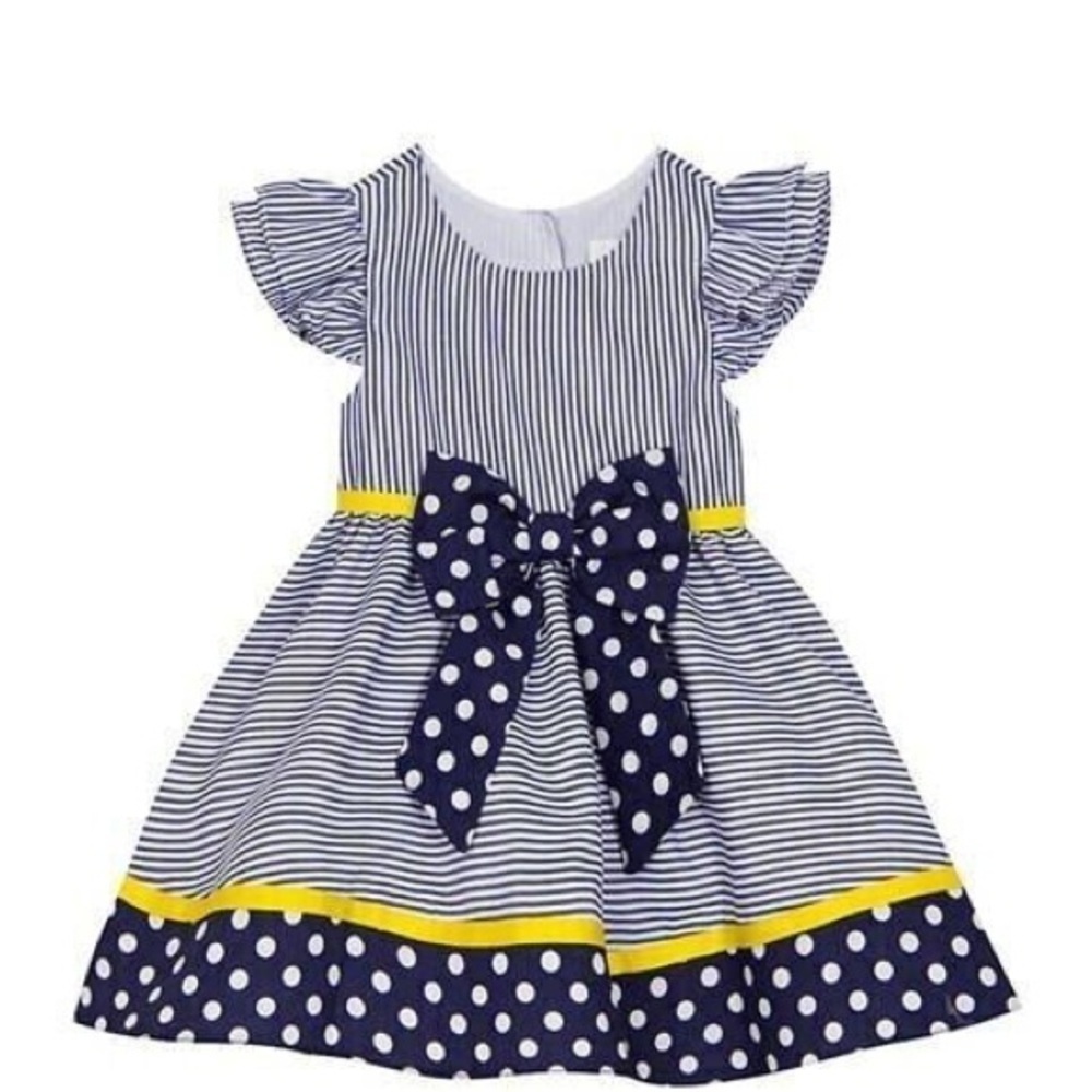 Rare editions toddler girls striped dress